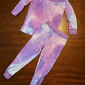 Little Sleepies Purple Watercolor Two Piece Set